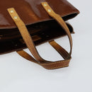 LOUIS VUITTON Monogram Vernis Reade PM Hand Bag Bronze M91146 LV Auth 149275-7