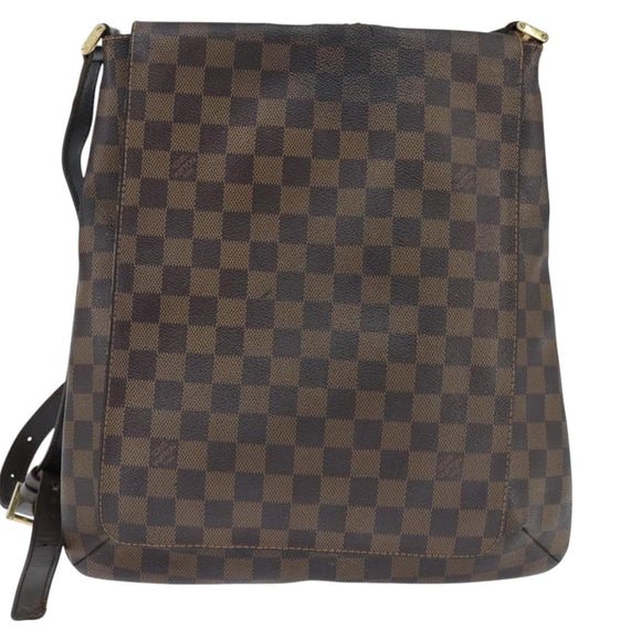 LOUIS VUITTON Damier Ebene Musette Salsa Long Shoulder Bag N51300 LV Auth 149276