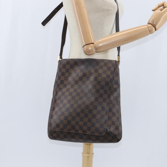 LOUIS VUITTON Damier Ebene Musette Salsa Long Shoulder Bag N51300 LV Auth 149276
