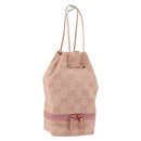 GUCCI GG Canvas Pouch Pink 039 1054 Auth 149283-1