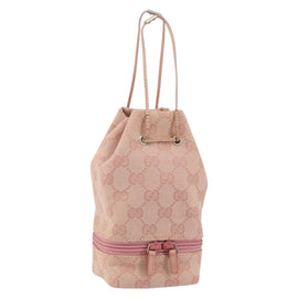 GUCCI GG Canvas Pouch Pink 039 1054 Auth 149283
