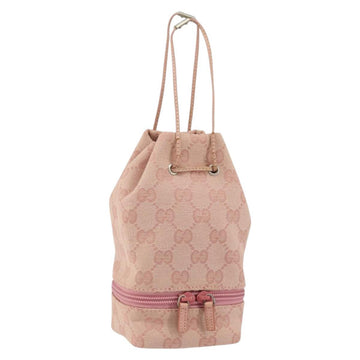 GUCCI GG Canvas Pouch Pink 039 1054 Auth 149283