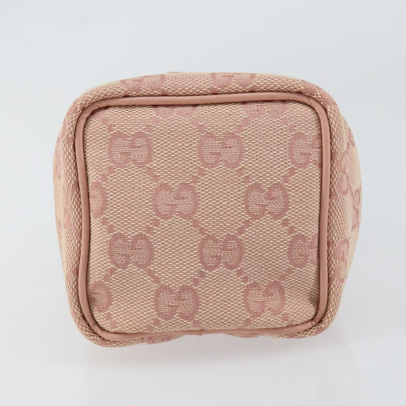 GUCCI GG Canvas Pouch Pink 039 1054 Auth 149283
