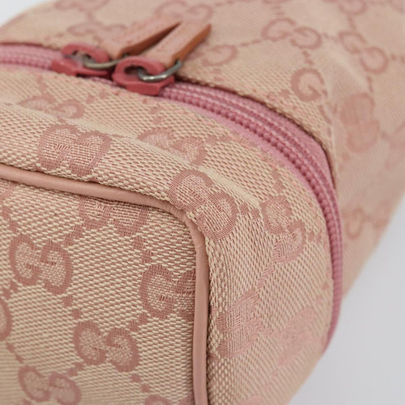 GUCCI GG Canvas Pouch Pink 039 1054 Auth 149283