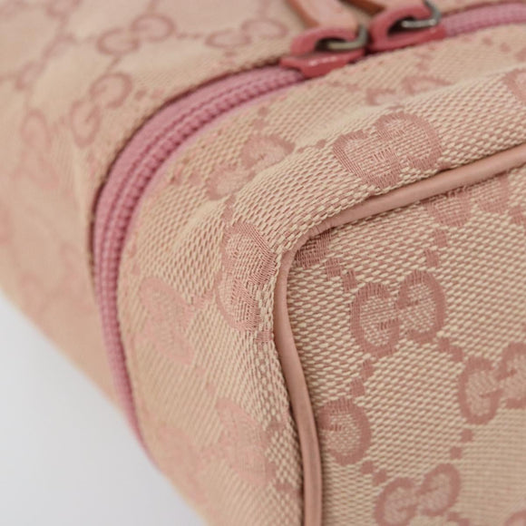 GUCCI GG Canvas Pouch Pink 039 1054 Auth 149283