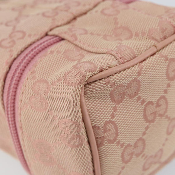 GUCCI GG Canvas Pouch Pink 039 1054 Auth 149283