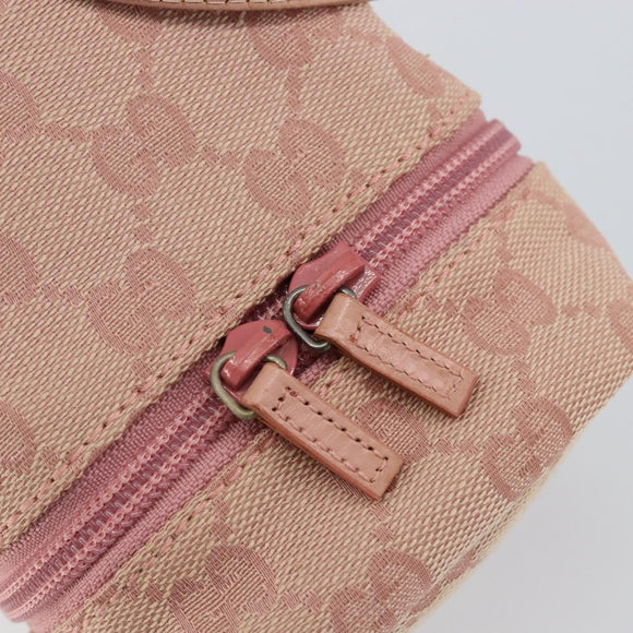 GUCCI GG Canvas Pouch Pink 039 1054 Auth 149283