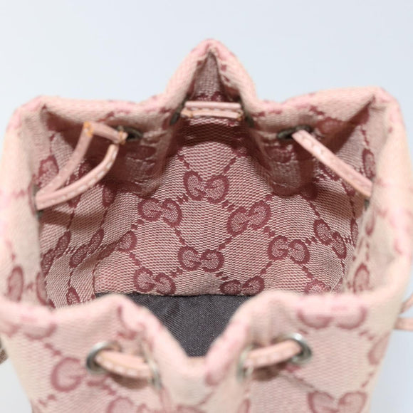 GUCCI GG Canvas Pouch Pink 039 1054 Auth 149283