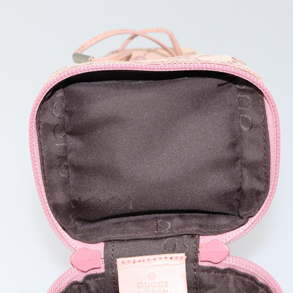 GUCCI GG Canvas Pouch Pink 039 1054 Auth 149283