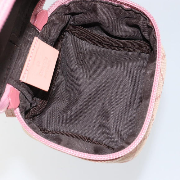 GUCCI GG Canvas Pouch Pink 039 1054 Auth 149283