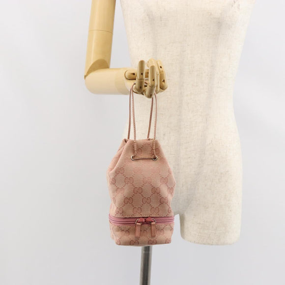 GUCCI GG Canvas Pouch Pink 039 1054 Auth 149283