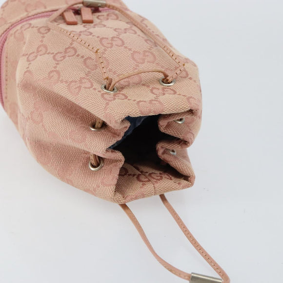GUCCI GG Canvas Pouch Pink 039 1054 Auth 149283