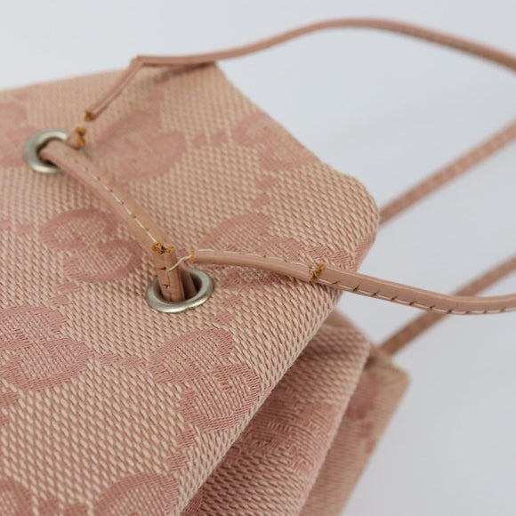 GUCCI GG Canvas Pouch Pink 039 1054 Auth 149283