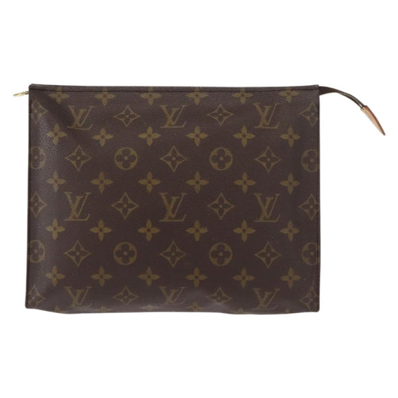 LOUIS VUITTON Monogram Poche Toilette 26 Pouch M47542 LV Auth 149284