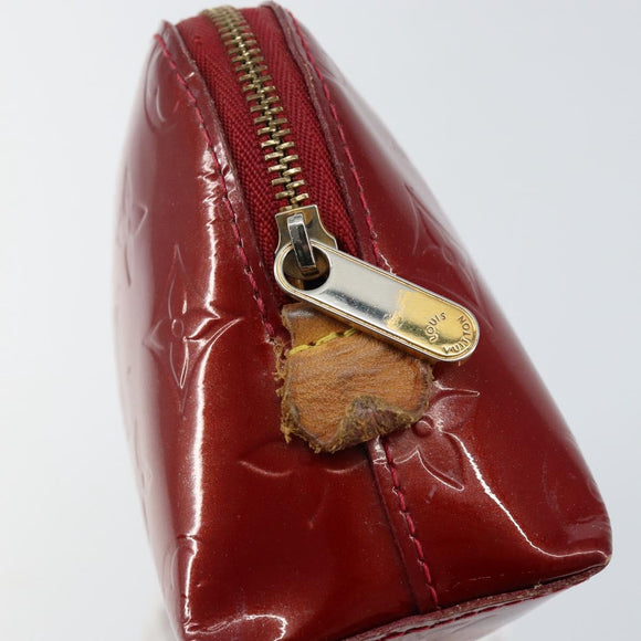 LOUIS VUITTON Pochette Cosmetic PM Pouch Rouge Grunadine M91746 Auth 149288