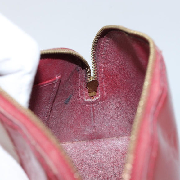LOUIS VUITTON Pochette Cosmetic PM Pouch Rouge Grunadine M91746 Auth 149288