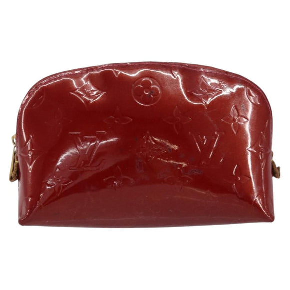 LOUIS VUITTON Pochette Cosmetic PM Pouch Rouge Grunadine M91746 Auth 149288