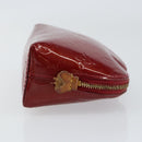 LOUIS VUITTON Pochette Cosmetic PM Pouch Rouge Grunadine M91746 Auth 149288-4