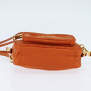 PRADA Shoulder Bag Nylon Orange Gold Auth 149289-5