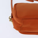PRADA Shoulder Bag Nylon Orange Gold Auth 149289-17