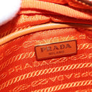 PRADA Shoulder Bag Nylon Orange Gold Auth 149289-20