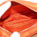 PRADA Shoulder Bag Nylon Orange Gold Auth 149289-9