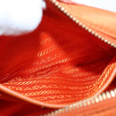 PRADA Shoulder Bag Nylon Orange Gold Auth 149289-23