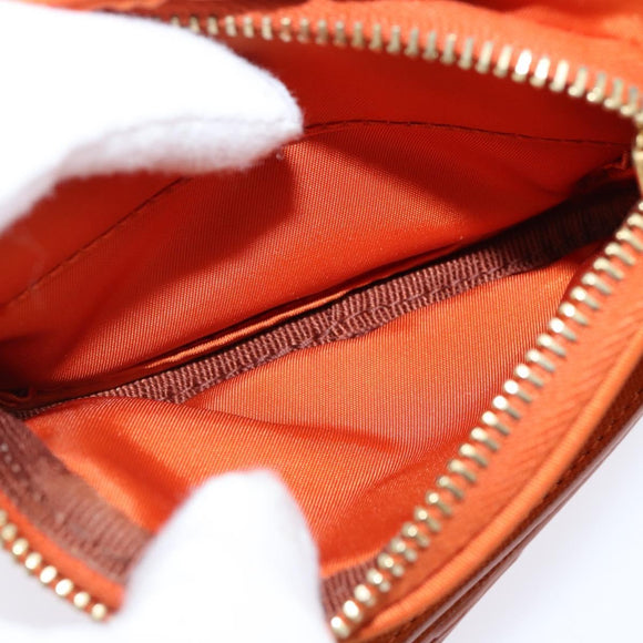 PRADA Shoulder Bag Nylon Orange Gold Auth 149289