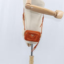PRADA Shoulder Bag Nylon Orange Gold Auth 149289-26