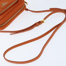PRADA Shoulder Bag Nylon Orange Gold Auth 149289-7