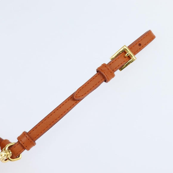 PRADA Shoulder Bag Nylon Orange Gold Auth 149289