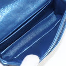 CHANEL 2.55 Matelasse Chain Shoulder Bag Calf Skin Blue Gold CC Auth 149291SM-10
