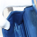 CHANEL 2.55 Matelasse Chain Shoulder Bag Calf Skin Blue Gold CC Auth 149291SM-23