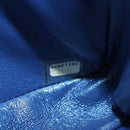 CHANEL 2.55 Matelasse Chain Shoulder Bag Calf Skin Blue Gold CC Auth 149291M-12