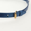 CHANEL 2.55 Matelasse Chain Shoulder Bag Calf Skin Blue Gold CC Auth 149291M-9