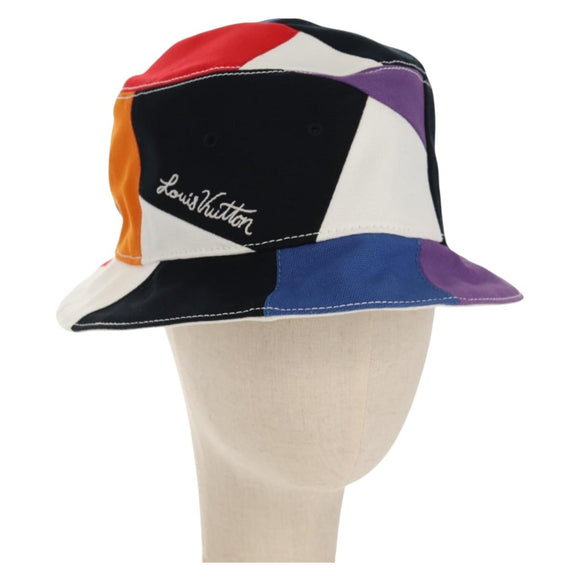LOUIS VUITTON Bone Color Panel Hat Canvas Multicolor MP2736 LV Auth 149292M
