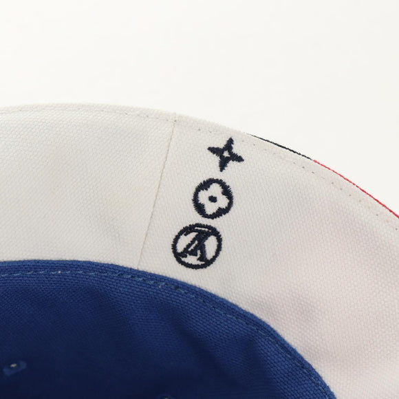 LOUIS VUITTON Knochenfarbenes Panel-Cap Canvas Multicolor MP2736 LV Auth 149292M