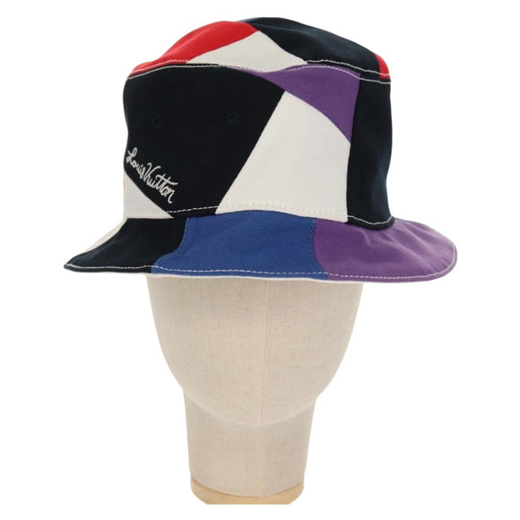 LOUIS VUITTON Knochenfarbenes Panel-Cap Canvas Multicolor MP2736 LV Auth 149292M