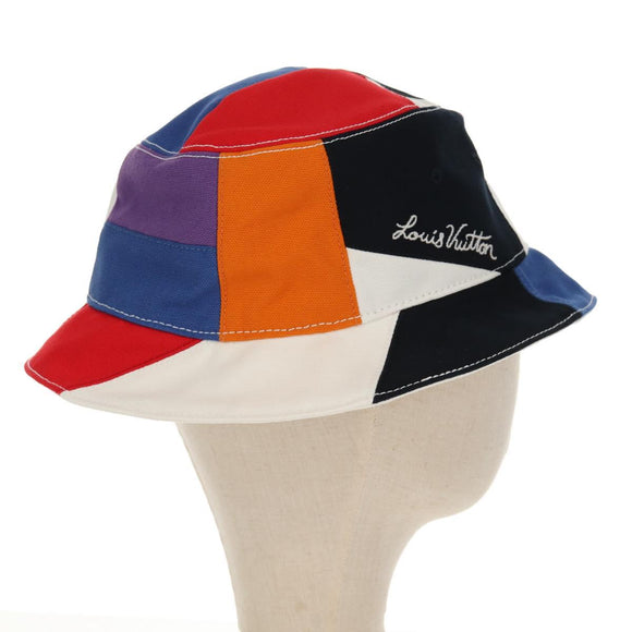LOUIS VUITTON Knochenfarbenes Panel-Cap Canvas Multicolor MP2736 LV Auth 149292M
