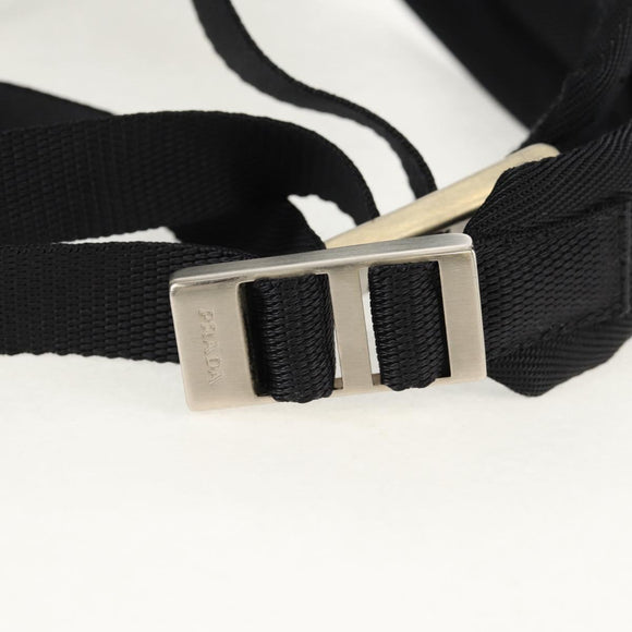 PRADA Backpack Nylon Black Silver Auth 149300V