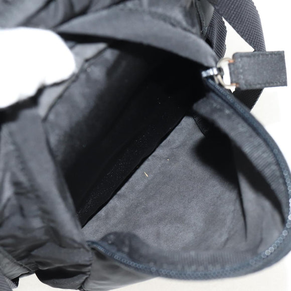 PRADA Backpack Nylon Black Silver Auth 149300V