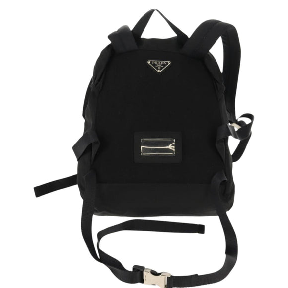 PRADA Backpack Nylon Black Silver Auth 149300V