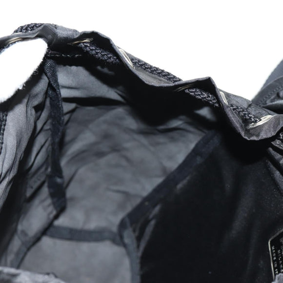 PRADA Backpack Nylon Black Silver Auth 149300V