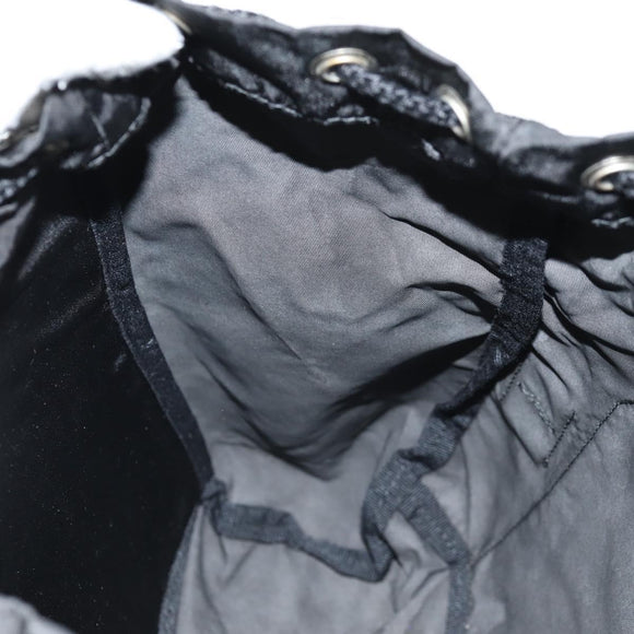 PRADA Backpack Nylon Black Silver Auth 149300V