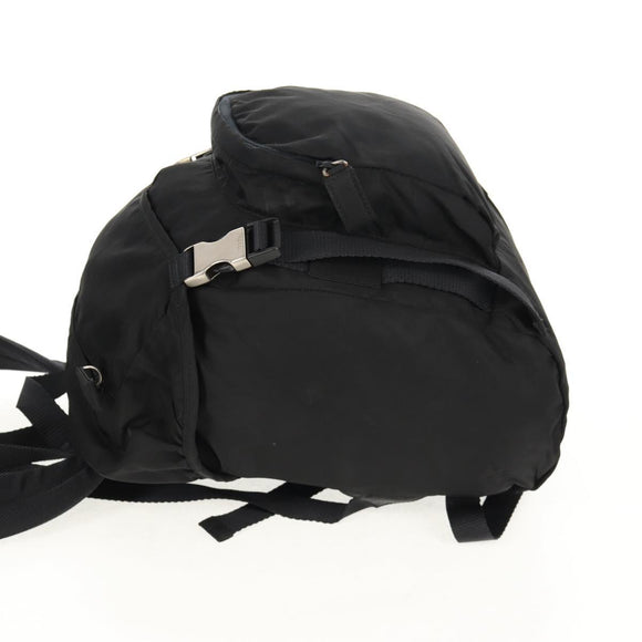 PRADA Backpack Nylon Black Silver Auth 149300V