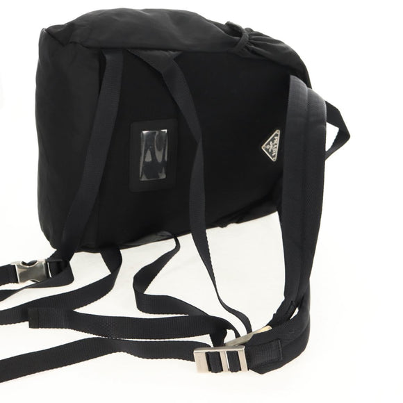 PRADA Backpack Nylon Black Silver Auth 149300V