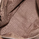 CHANEL Choco Bar Hand Bag Lamb Skin Brown Silver CC Auth 149307-10