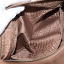 CHANEL Choco Bar Hand Bag Lamb Skin Brown Silver CC Auth 149307-26