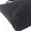 Christian Dior Canage Hand Bag Nylon Black Gold Auth 149311-14