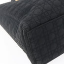 Christian Dior Canage Hand Bag Nylon Black Gold Auth 149311-16